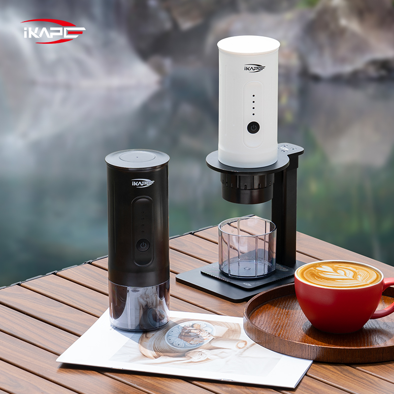 Coffee Equipment For Camping - IKAPE เครื่องชงกาแฟแบบพกพาคาโป้ K1/กาแฟแคปซูล 2-in-1 เอสเพรสโซไร้สายไฟฟ้าแบบพกพา/สำหรับบ้าน/รถยนต์/แคมป์ปิ้งกลางแจ้ง/การเดินทาง
