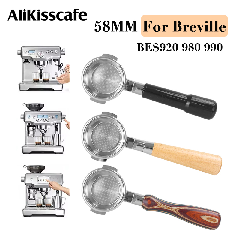 Coffee Vending Equipment - เครื่องชงกาแฟขนาด58มม. สำหรับ Breville BES920 990 980พร้อมอุปกรณ์เสริมสำหรับชงกาแฟ