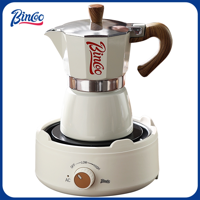 Coffee Vending Equipment - เครื่องชงกาแฟมอคค่าพ็อตและเตาไฟฟ้า Bincoo ดีไซน์กะทัดรัดสำหรับพื้นที่ขนาดเล็ก เพื่อการชงกาแฟสไตล์อิตาเลียนที่เข้มข้น
