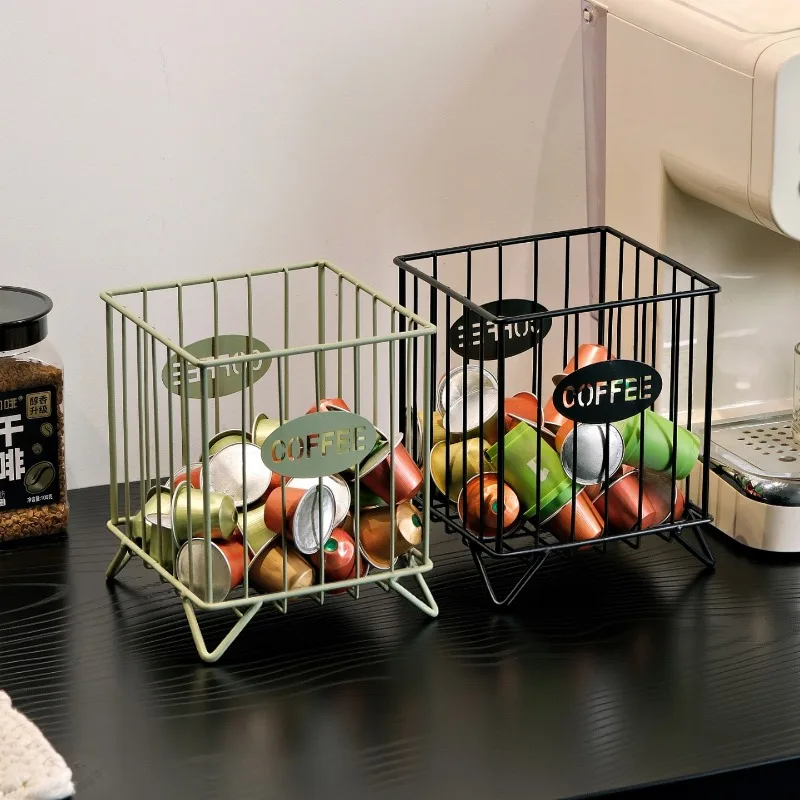 Coffee Equipment Rack - Hot Coffee POD ผู้ถือขนาดใหญ่ความจุกาแฟแคปซูลผู้ถือครีมเทียมกาแฟคอนเทนเนอร์รูปร่างไม่สม่ําเสมอ POD ถ้วยเก็บ