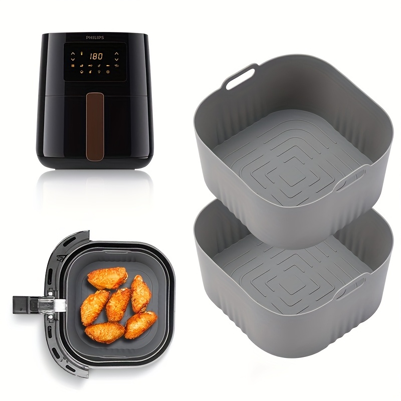 Philips Air Fryer Hd9252 - 2 ชิ้น Square Air Fryer ถาดอบซิลิโคน,