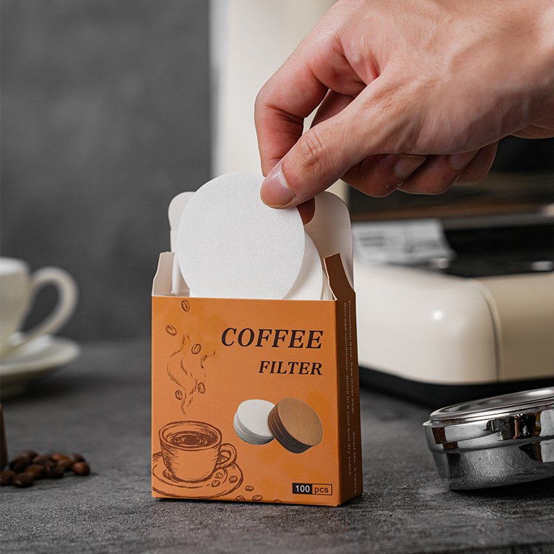 Coffee Vending Equipment - ชุดกระดาษกรองกาแฟทรงกลม 100 ชิ้น ขนาด 51 มม./53