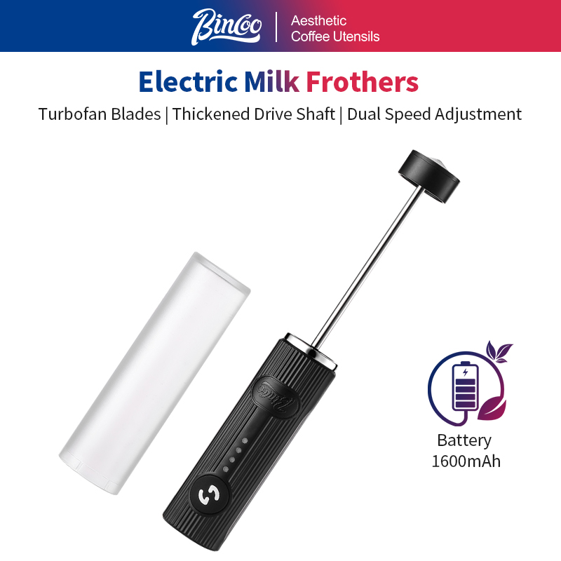 Milk Steaming Pitcher - BINCOO เครื่องตีฟองกาแฟไฟฟ้า USB ชาร์จ 2 ความเร็วโฟม