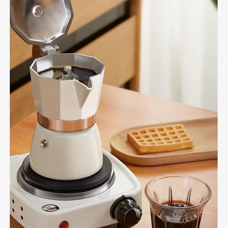 Coffee Vending Equipment - หม้อโมก้าพ็อตแบบก้นกลม วาล์วเดี่ยว เครื่องชงกาแฟขนาดเล็กสำหรับใช้ในบ้าน ชุดเครื่องชงกาแฟแบบดริป อุปกรณ์ชงเอสเพรสโซ