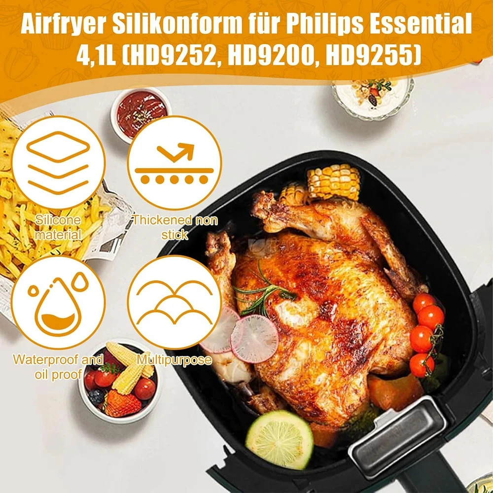 17 ซม.ซิลิโคนAir Fryerแม่พิมพ์ - Philips Air Fryer Hd9252 บทวิจารณ์และราคา