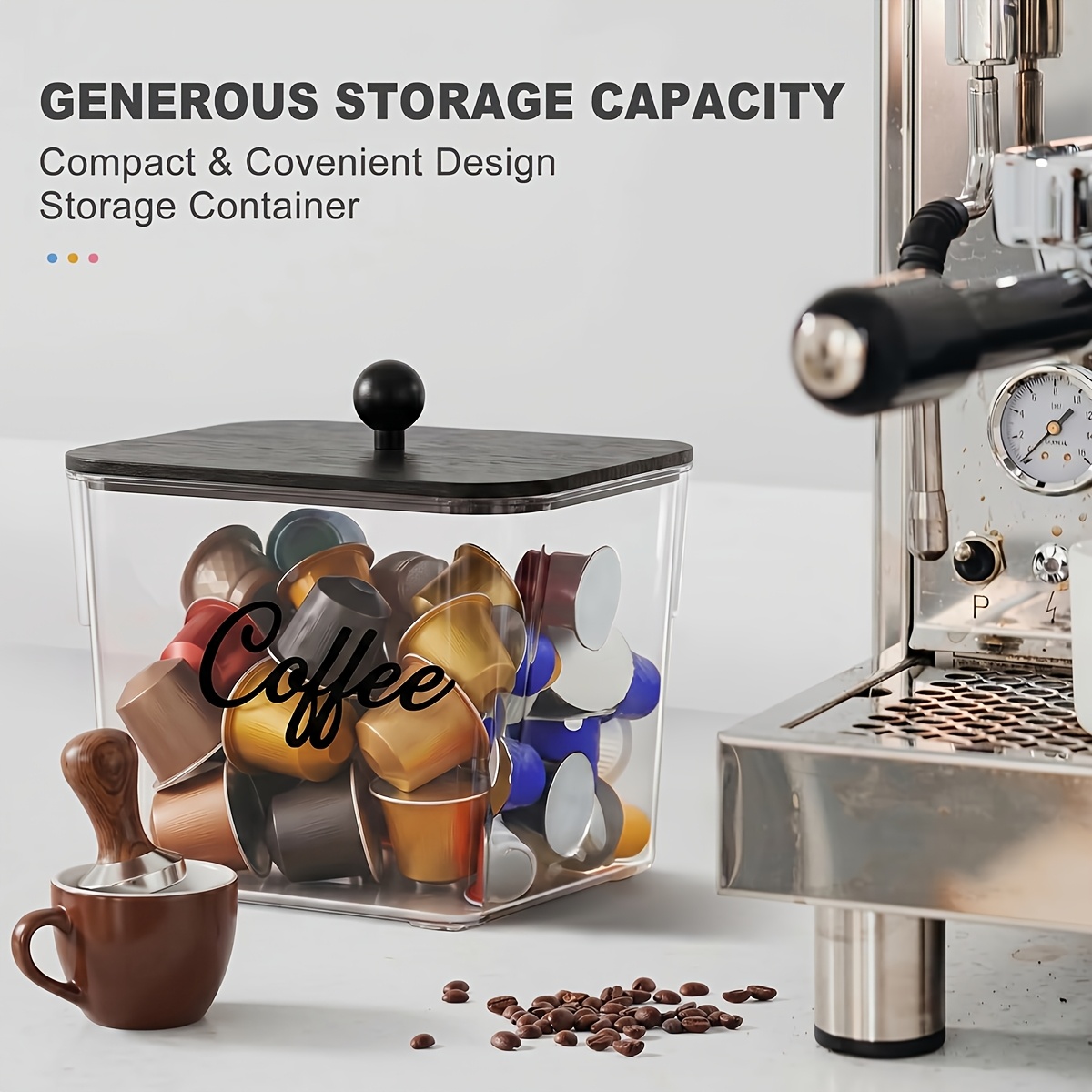 ที่ใส่ฝักกาแฟพร้อมฝาปิด กล่องเ - Coffee Equipment Rack บทวิจารณ์และราคา