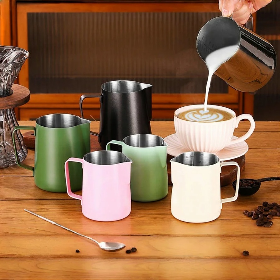 กาแฟนมFrothingเหยือกเหยือกสแตน - Milk Steaming Pitcher บทวิจารณ์และราคา