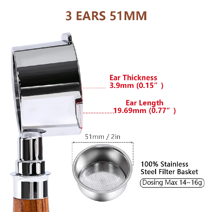 พอร์ทาฟิลเตอร์แบบไม่มีก้น 51 ม - Coffee Vending Equipment บทวิจารณ์และราคา