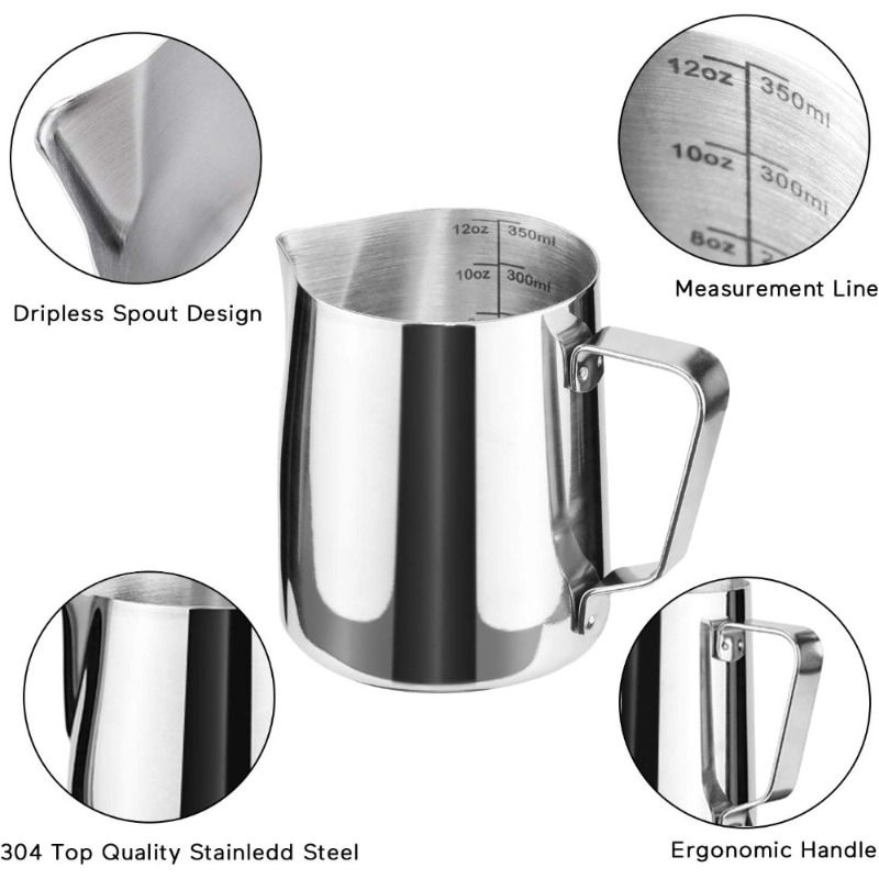 เหยือกตีฟองนม, เหยือกสแตนเลสสำ - Milk Steaming Pitcher บทวิจารณ์และราคา